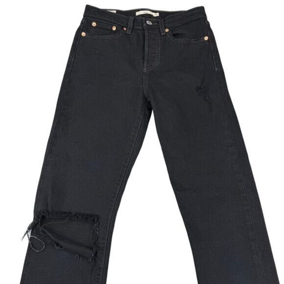 LEVI'S Premium Wedgie Icon Jean Sz 24 Black Desert - Picture 5 of 12